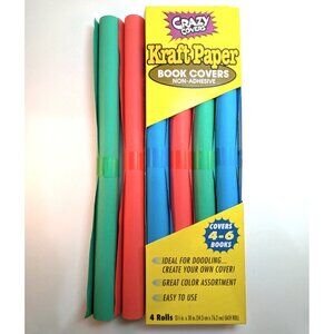 6 Book Covers Kraft Paper Crazy Covers School Textbook Teaching Doodling Fun